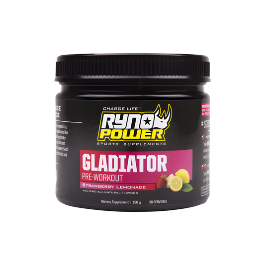 RynoPower Gladiator Pre-Workout Drink Mix Strawberry Lemonade Front